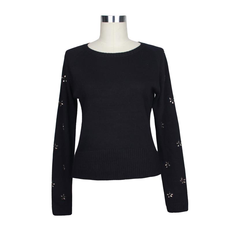 FINE GAUGE LONG SLEEVE PULLOVER SWEATER    S#25773