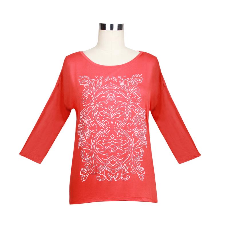 FRONT IRON STONES LONG SLEEVE KNITTED T-SHIRT   S#26771