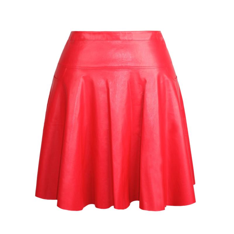 FAUX LTR PKT SKIRT   S#0372