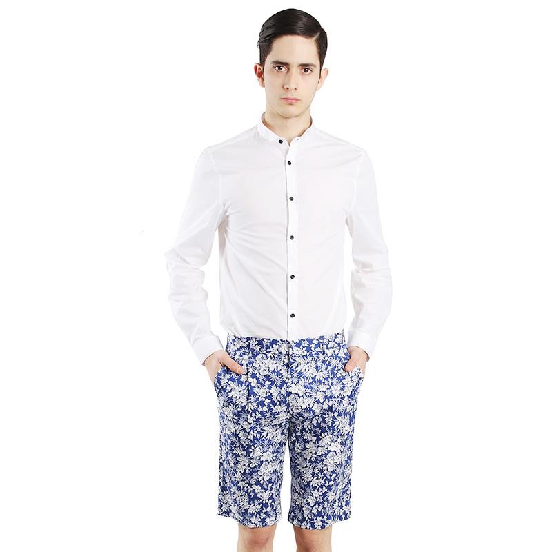 BLUE PRINTED SHORTS    S#28335